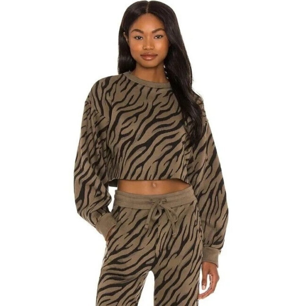 Twenty Montreal BNWOT womens "Bali tiger" cropped sweater sz Xsmall